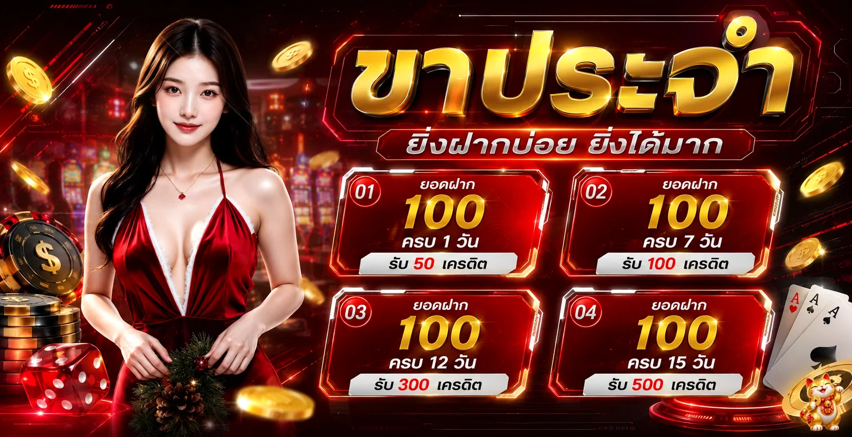 ตารางสิทธิประโยชน์และข้อมูลฝากเงินของโชคดี888